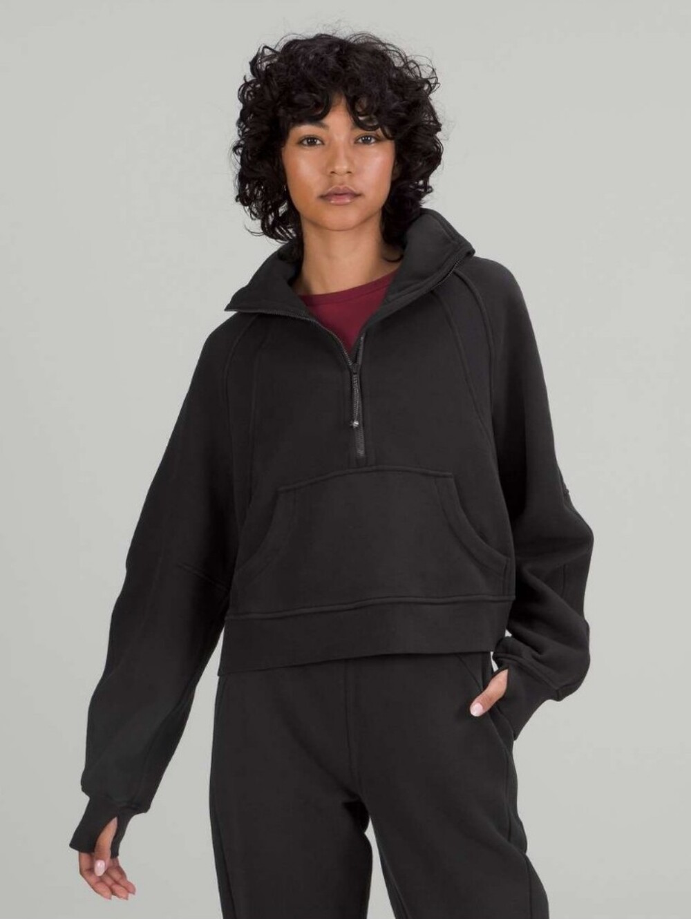 Lululemon Scuba Oversized Funnel Neck Shirt - Black